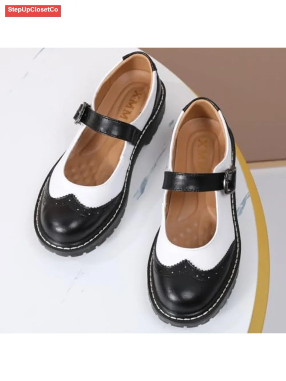 Women's Mary Jane Flats Oxford Shoes Comfort Soft Leather Non-Slip Dressy Casual